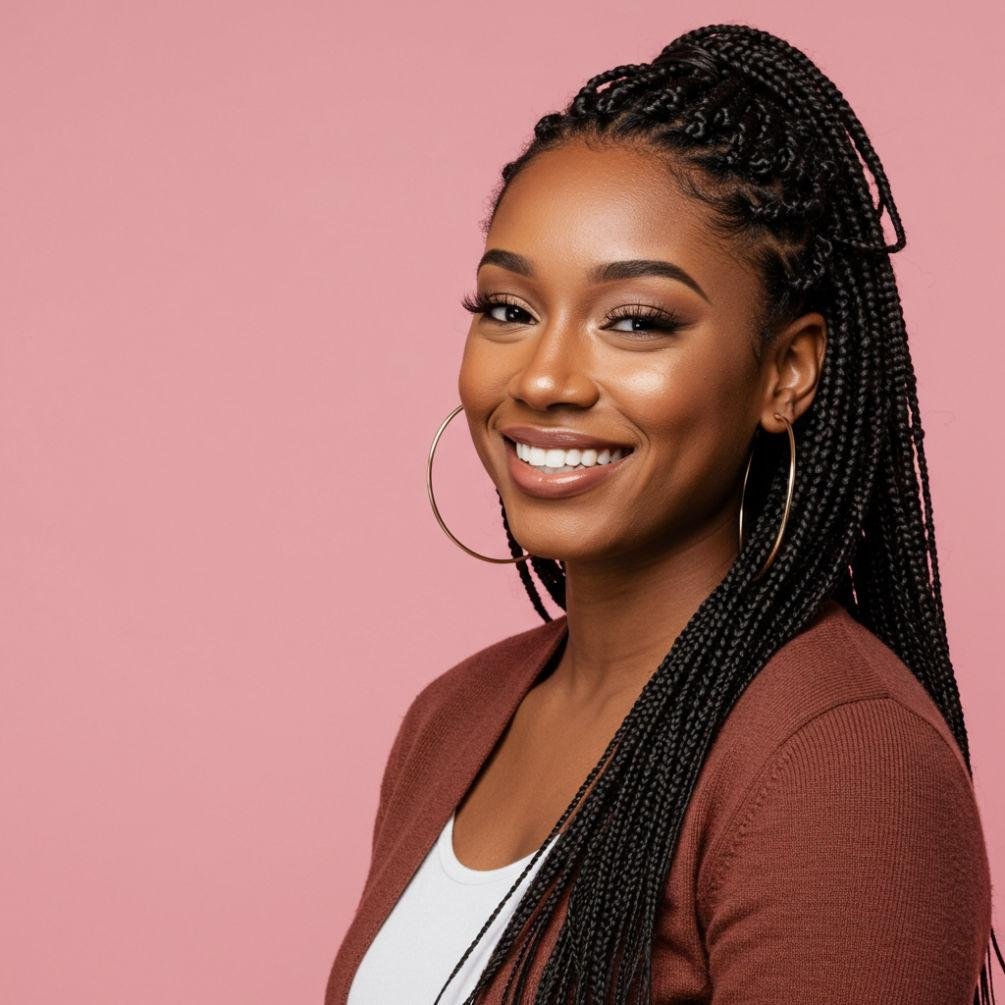 Luxury Ghanaian braided hairstyle